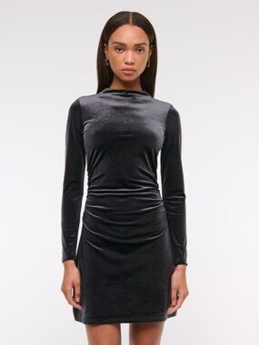 The A&F Paloma Long-Sleeve Velvet Mini Dress